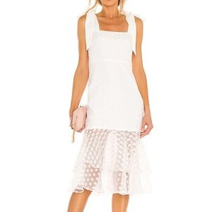 Lovers and Friends Midi Dress in White